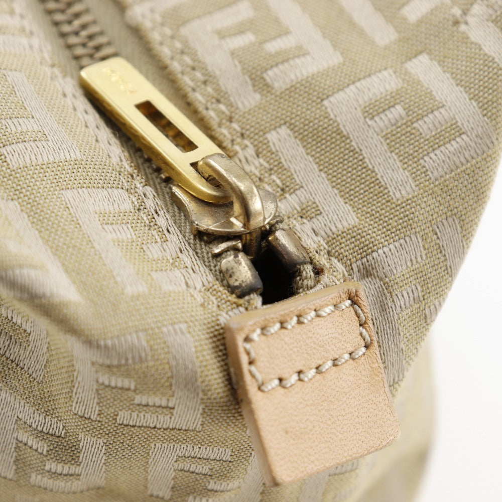 FENDI Handbag canvas beige Zucca