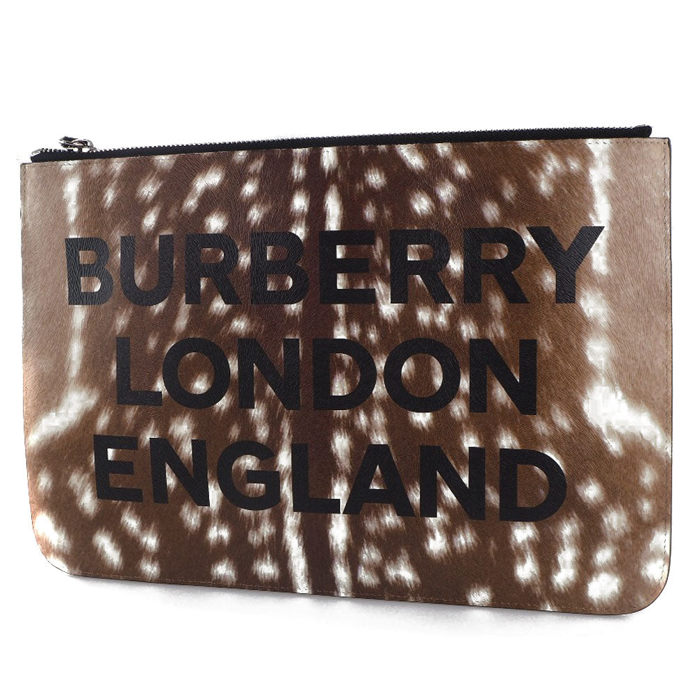 BURBERRY Clutch bag 8015103 Cowhide Brown business bag LONDON ENGLAND