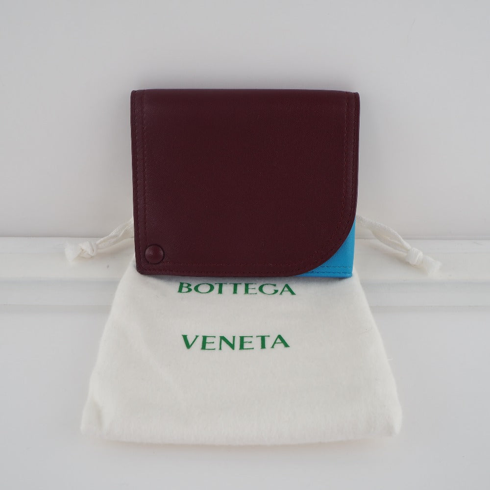 BOTTEGAVENETA Card Case leather Red unisex(Unisex) Used Authentic