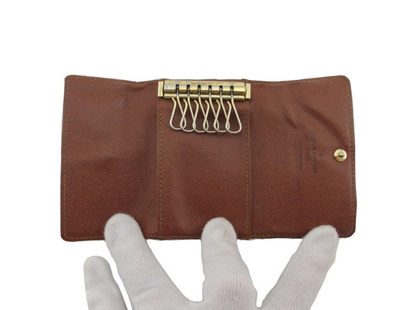 LOUIS VUITTON Key case Key holder Brown x Beige x Gold