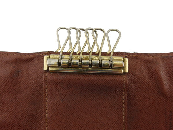 LOUIS VUITTON Key case Key holder Brown x Beige x Gold