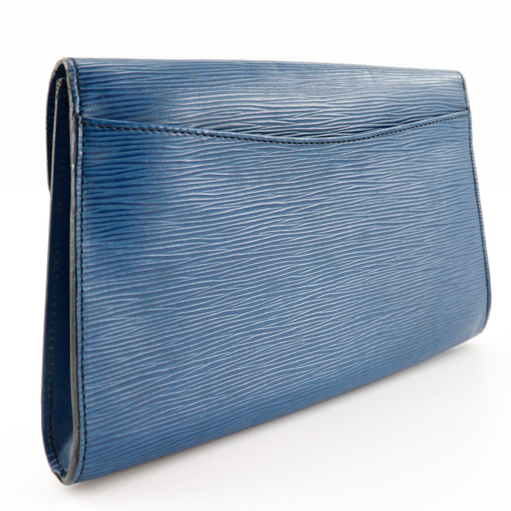 LOUIS VUITTON Clutch bag M52635 Epi Leather Blue business bag Art deco