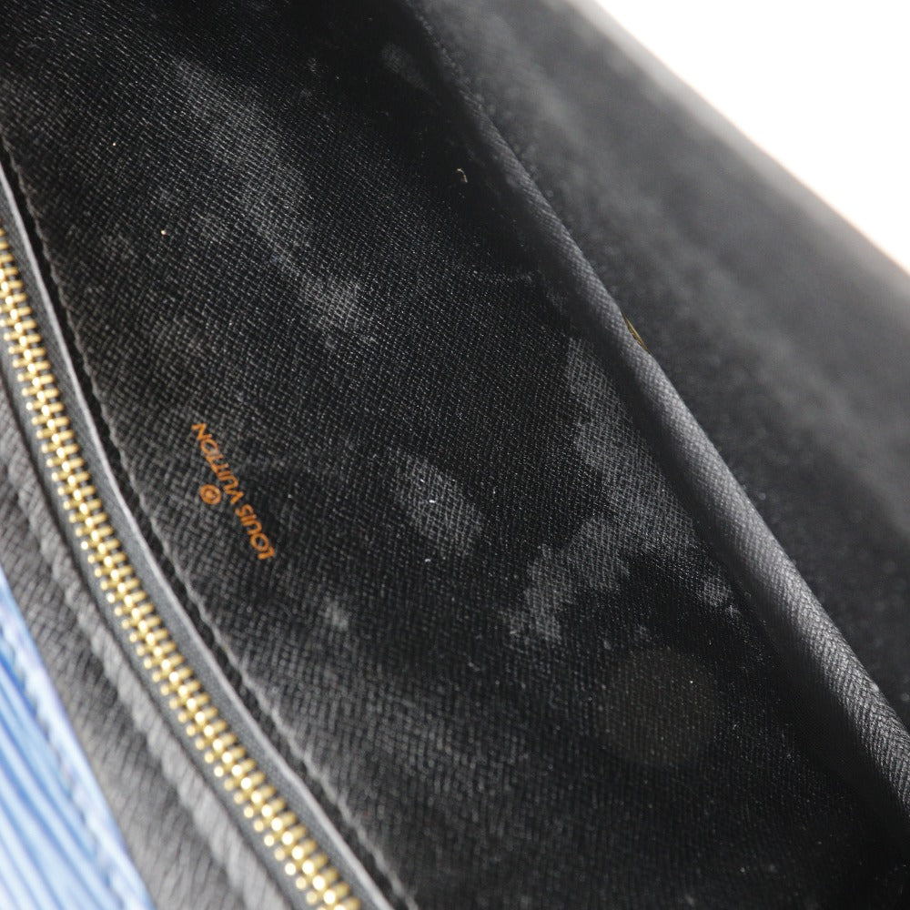 LOUIS VUITTON Clutch bag M52635 Epi Leather Blue business bag Art deco