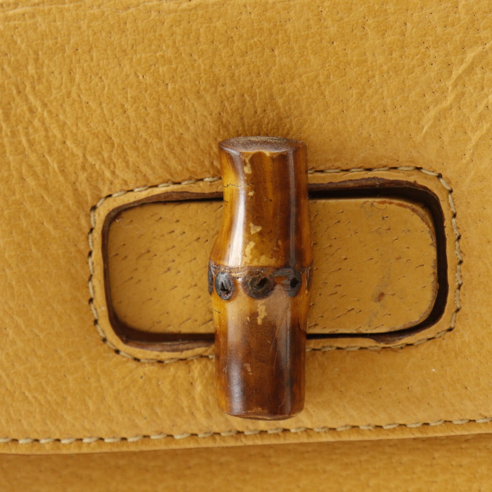 GUCCI Backpack 003.2058.0016 Calfskin yellow Bamboo Backpack