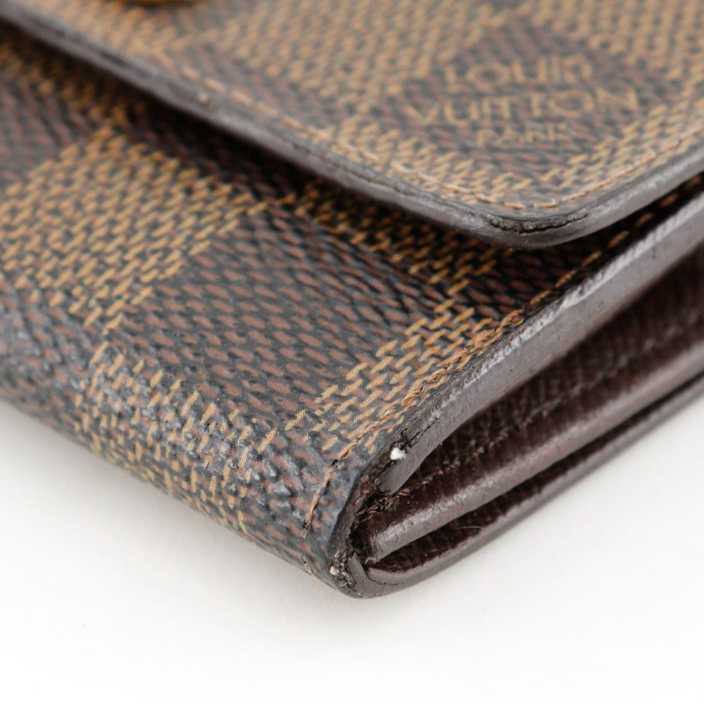 LOUIS VUITTON Coin case N61930 Damier canvas Brown Portonet Plat