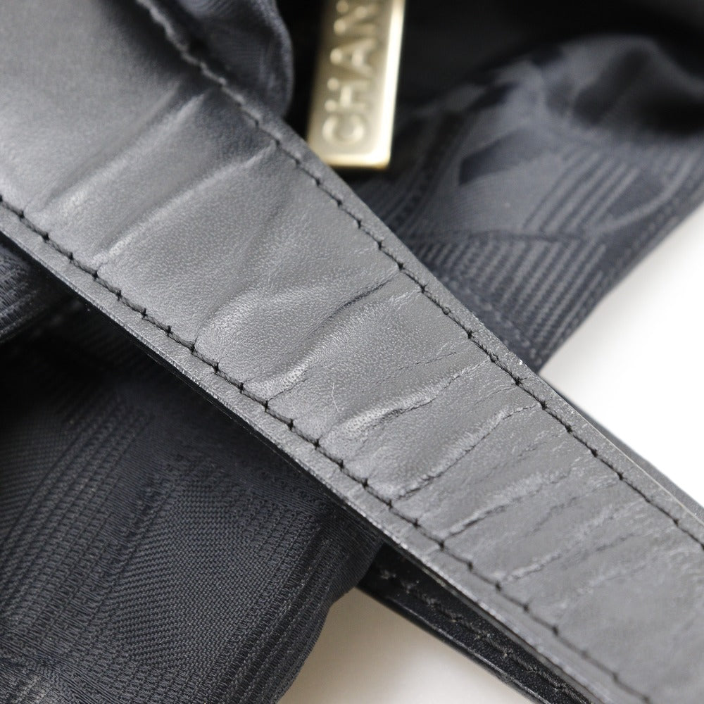 CHANEL Tote Bag Nylon canvas black Mini Boston New travel line