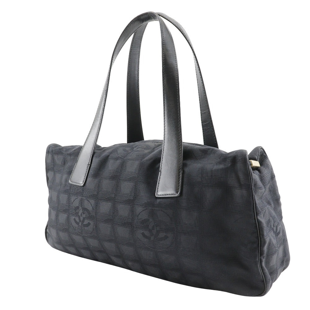 CHANEL Tote Bag Nylon canvas black Mini Boston New travel line
