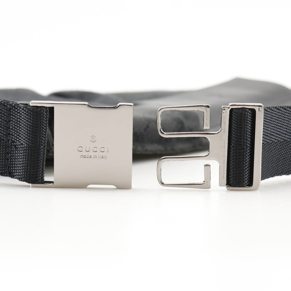 GUCCI Waist bag 28566 GG canvas, leather black Sling bag