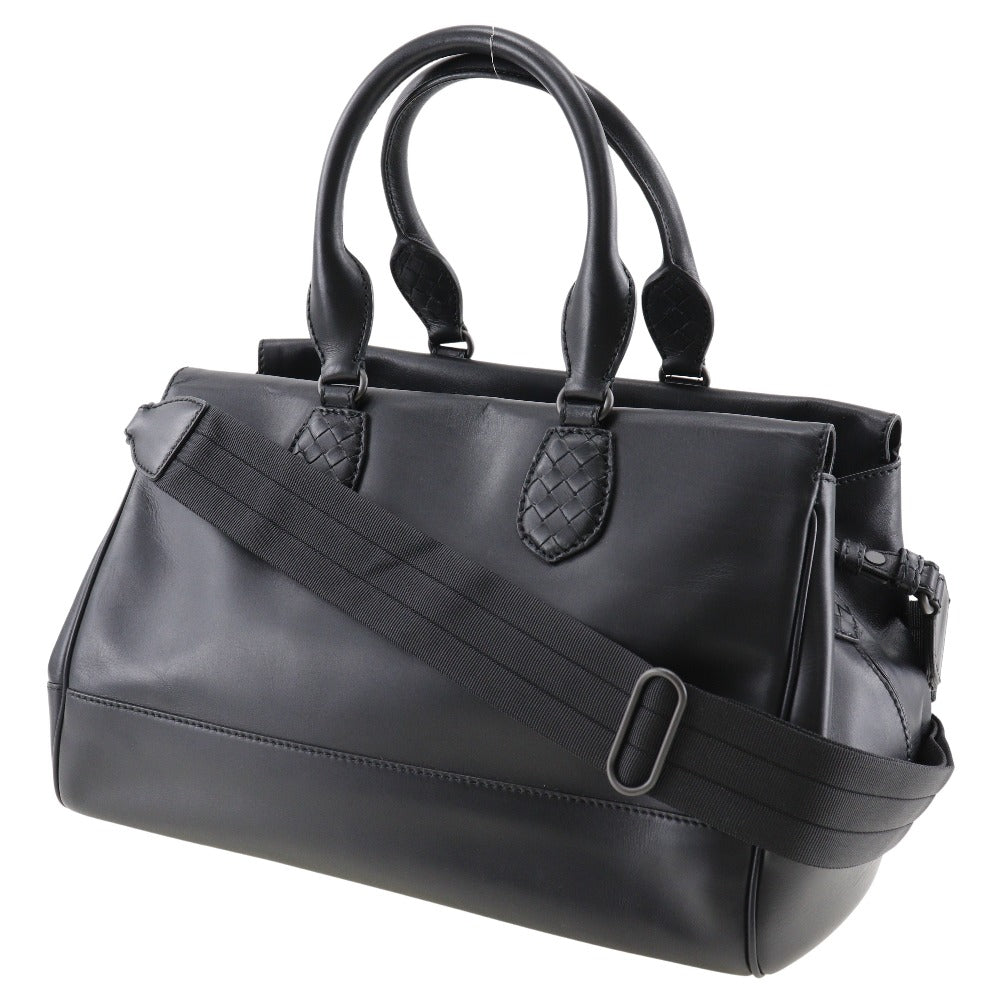 BOTTEGAVENETA Handbag Calfskin black 2WAYShoulder Women Used Authentic