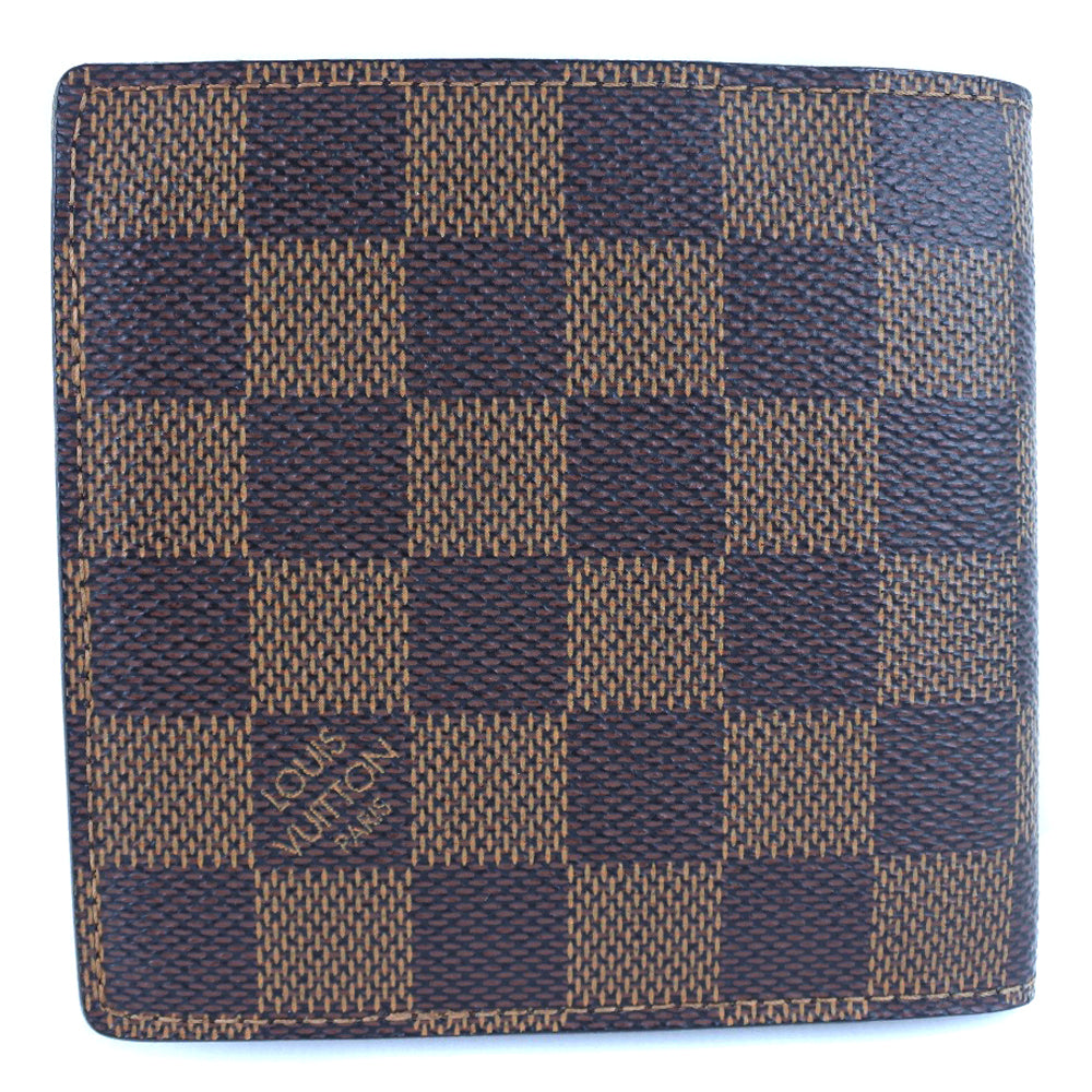 LOUIS VUITTON Bifold Wallet N61675 Damier canvas Brown Portefeuille Marco