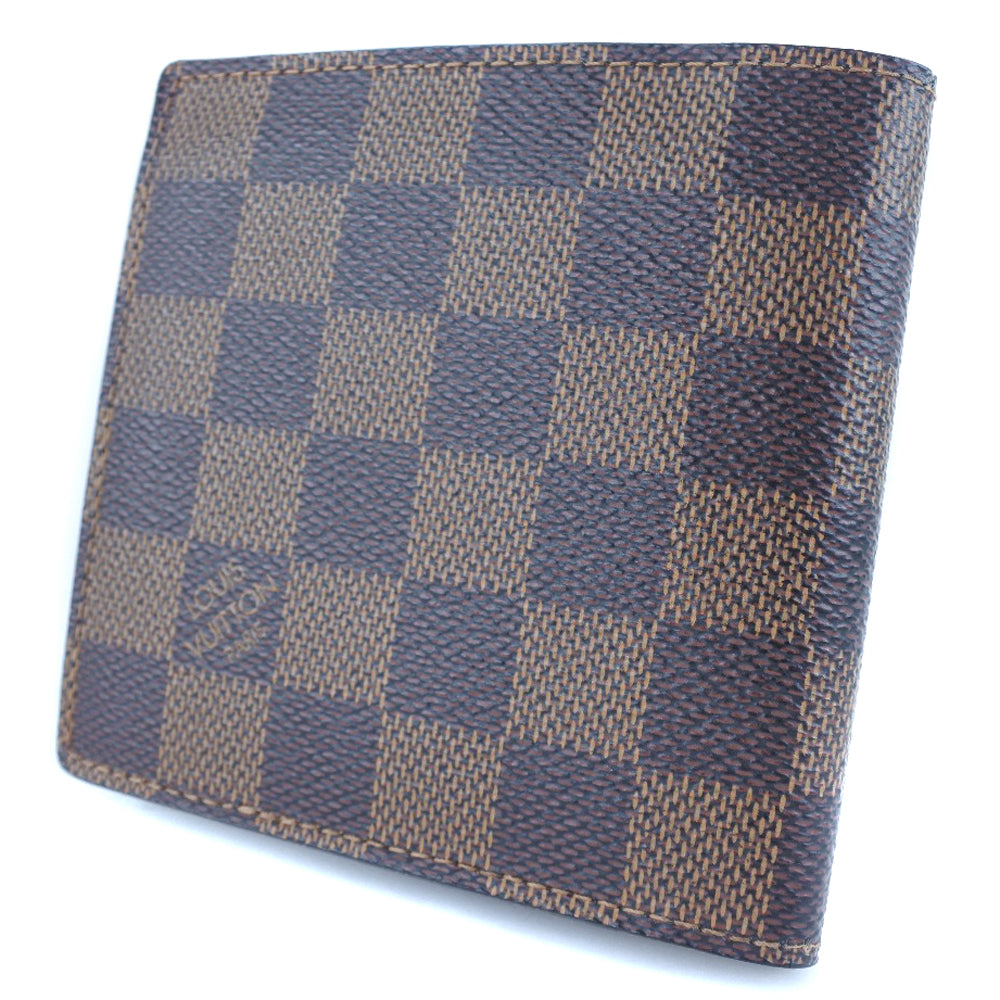 LOUIS VUITTON Bifold Wallet N61675 Damier canvas Brown Portefeuille Marco