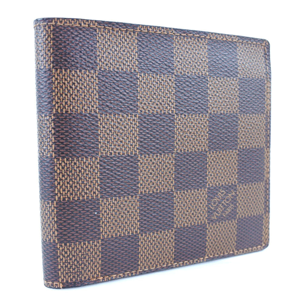 LOUIS VUITTON Bifold Wallet N61675 Damier canvas Brown Portefeuille Marco