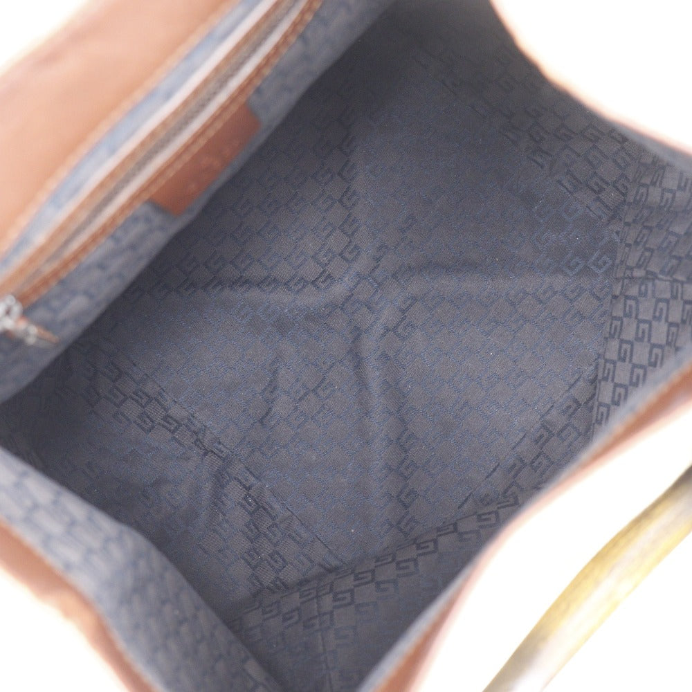GUCCI Handbag 106493 canvas beige Wood handle