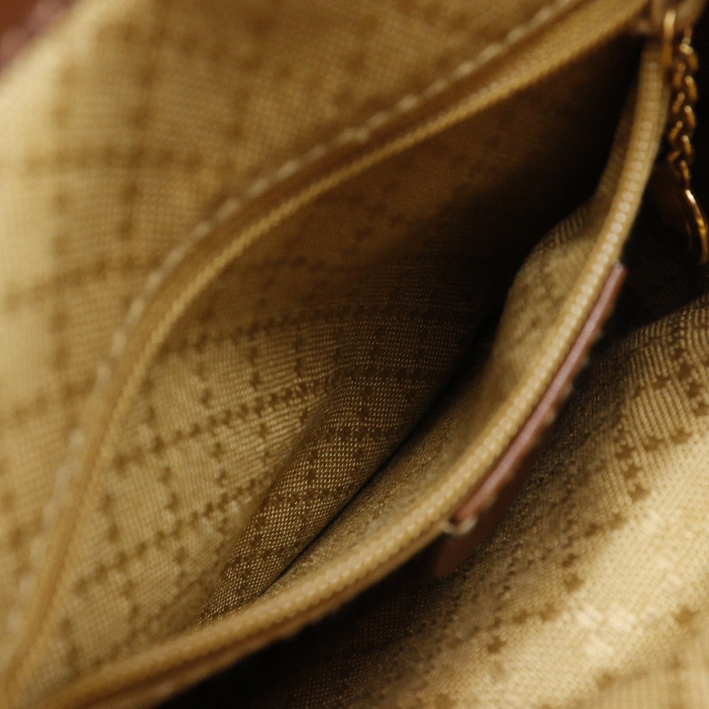 GUCCI Backpack leather Brown Old Gucci Bamboo handle