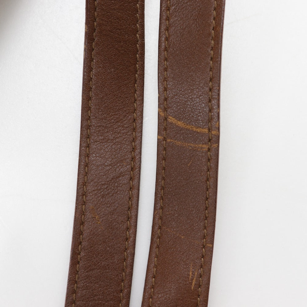 GUCCI Backpack leather Brown Old Gucci Bamboo handle