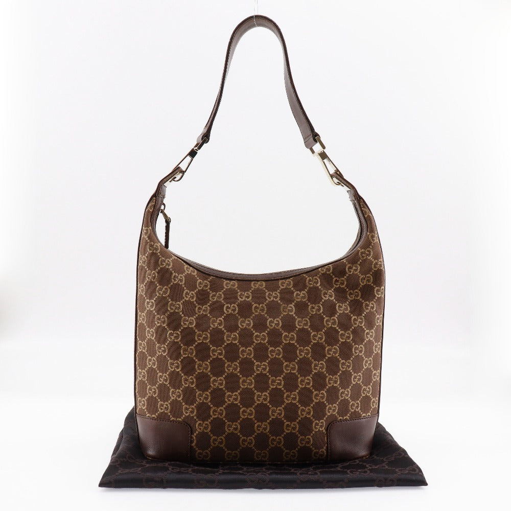 GUCCI Shoulder Bag 001.4204 GG canvas Brown one belt