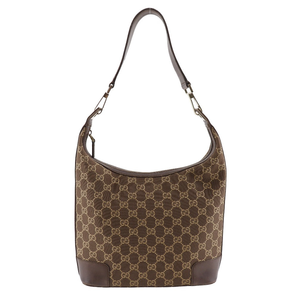 GUCCI Shoulder Bag 001.4204 GG canvas Brown one belt