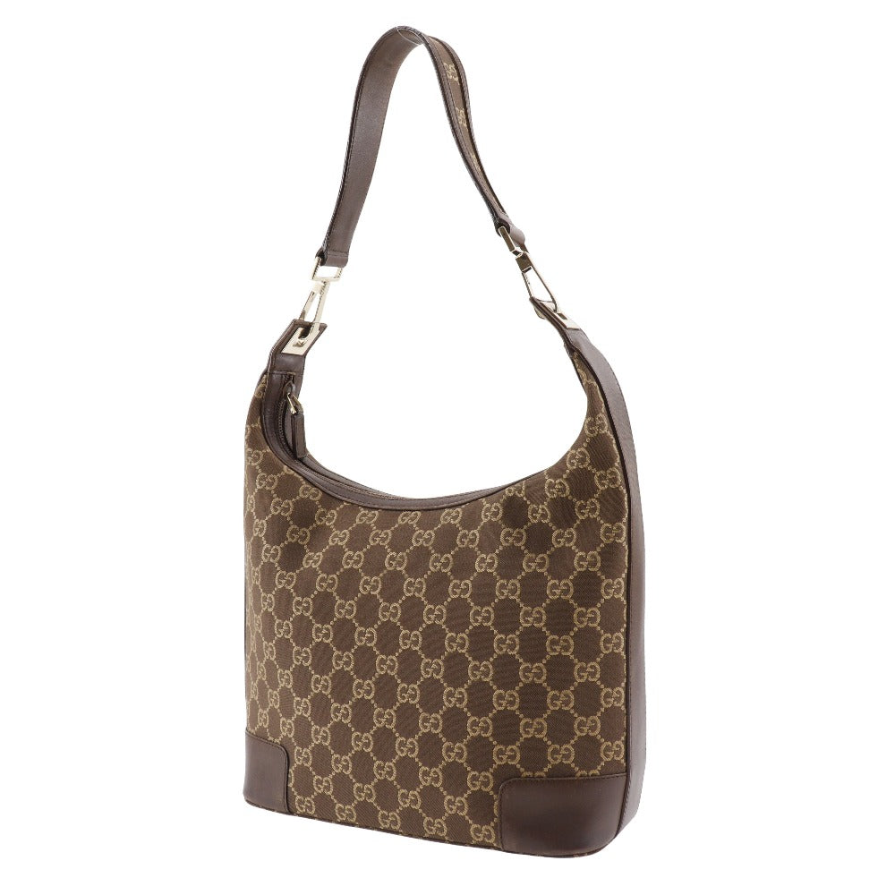 GUCCI Shoulder Bag 001.4204 GG canvas Brown one belt