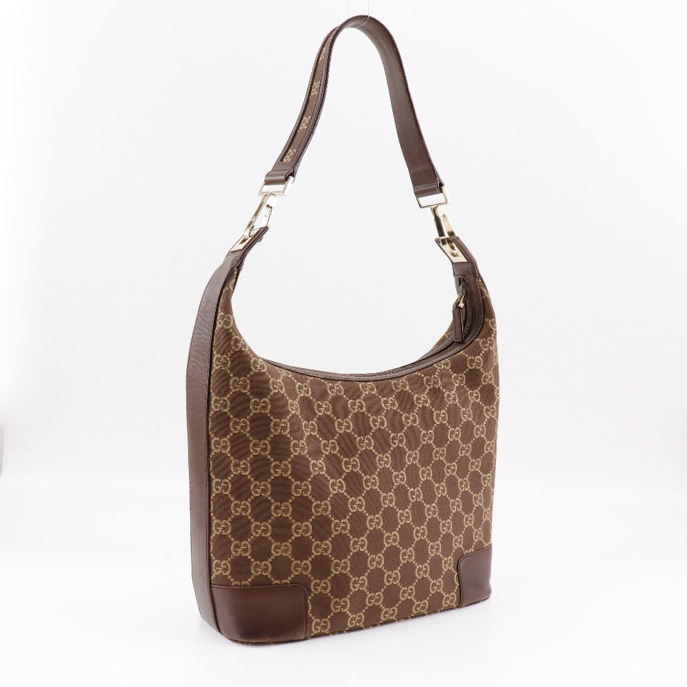 GUCCI Shoulder Bag 001.4204 GG canvas Brown one belt