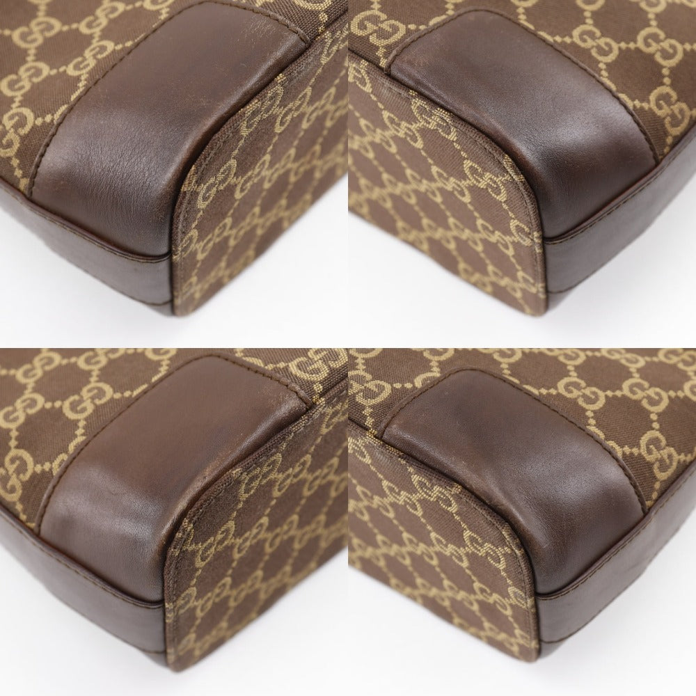 GUCCI Shoulder Bag 001.4204 GG canvas Brown one belt