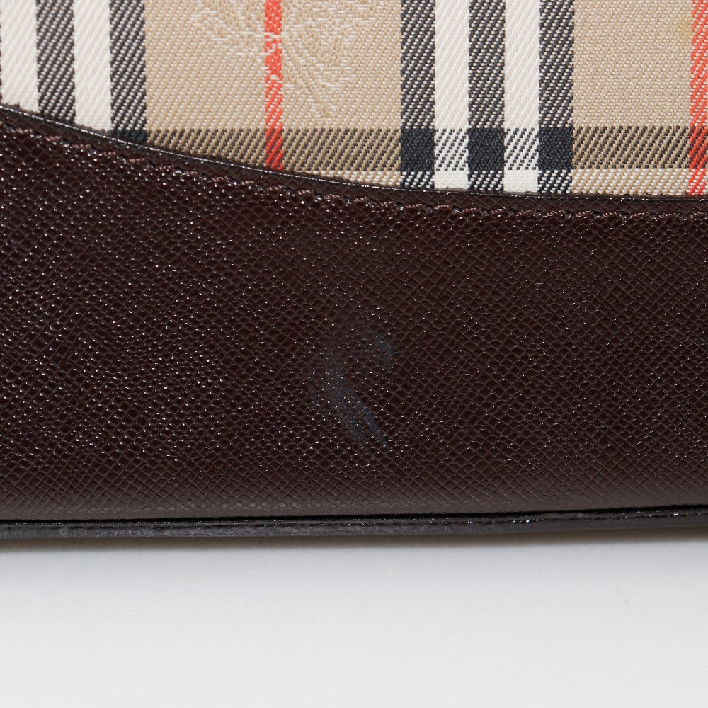 BURBERRY Shoulder Bag Canvas, Leather Brown Nova Check