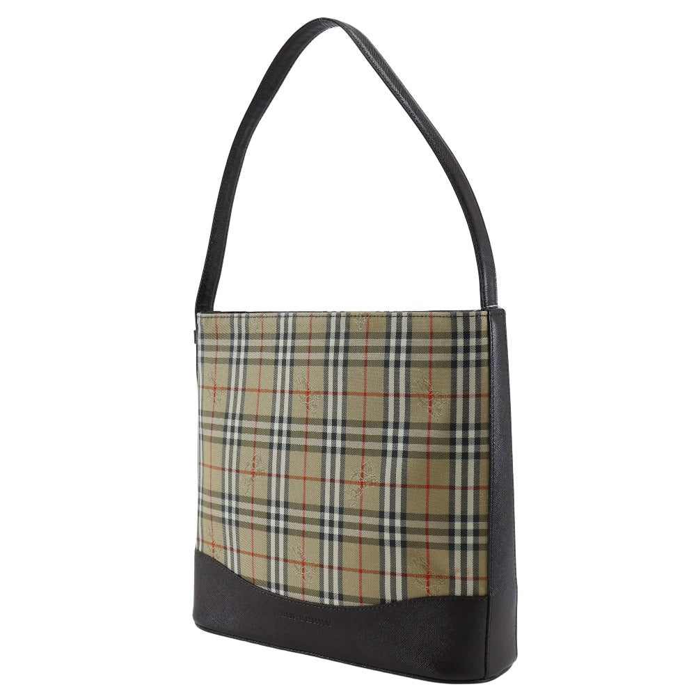 BURBERRY Shoulder Bag Canvas, Leather Brown Nova Check