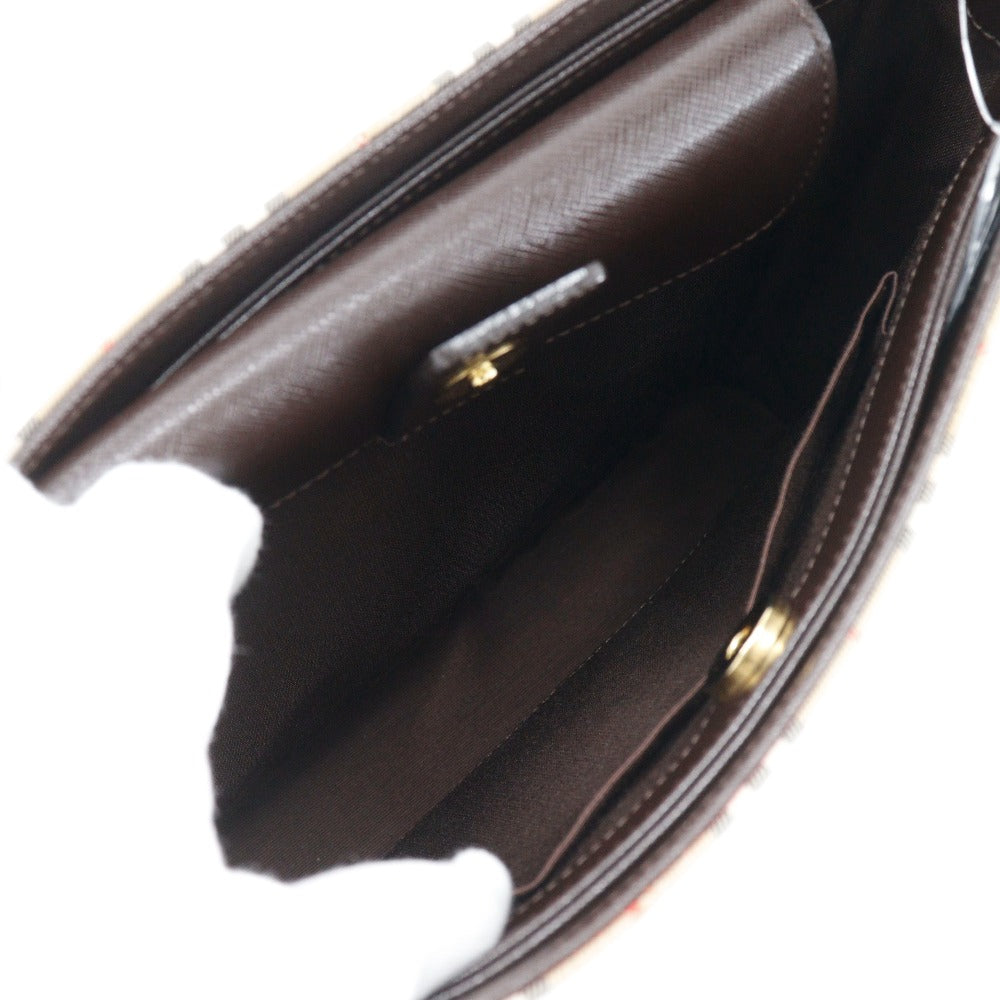 BURBERRY Shoulder Bag Canvas, Leather Brown Nova Check