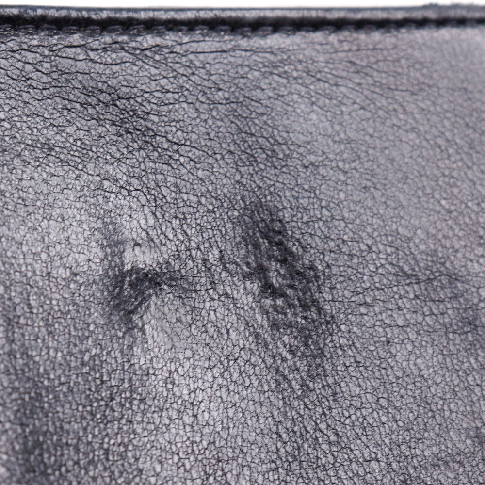 CHANEL Long Wallet Purse lambskin black vintage COCO Mark