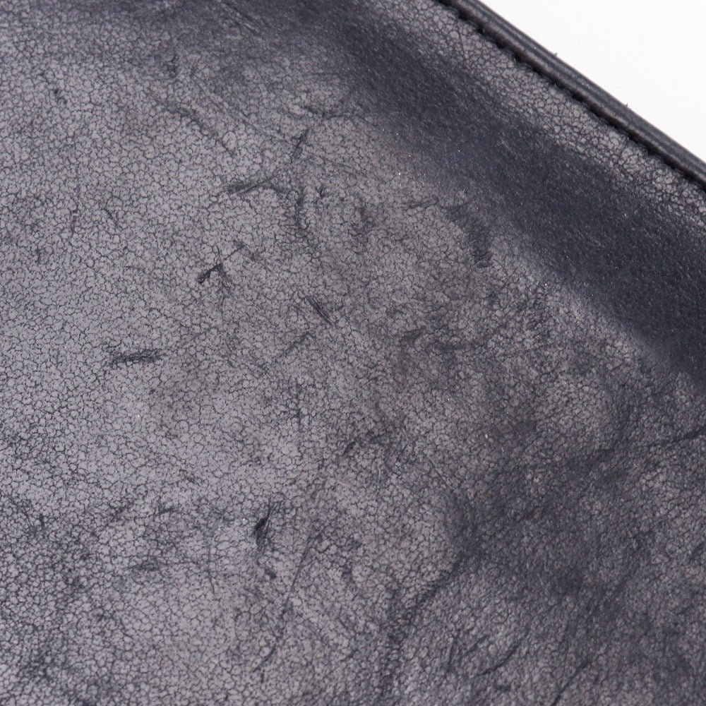 CHANEL Long Wallet Purse lambskin black vintage COCO Mark