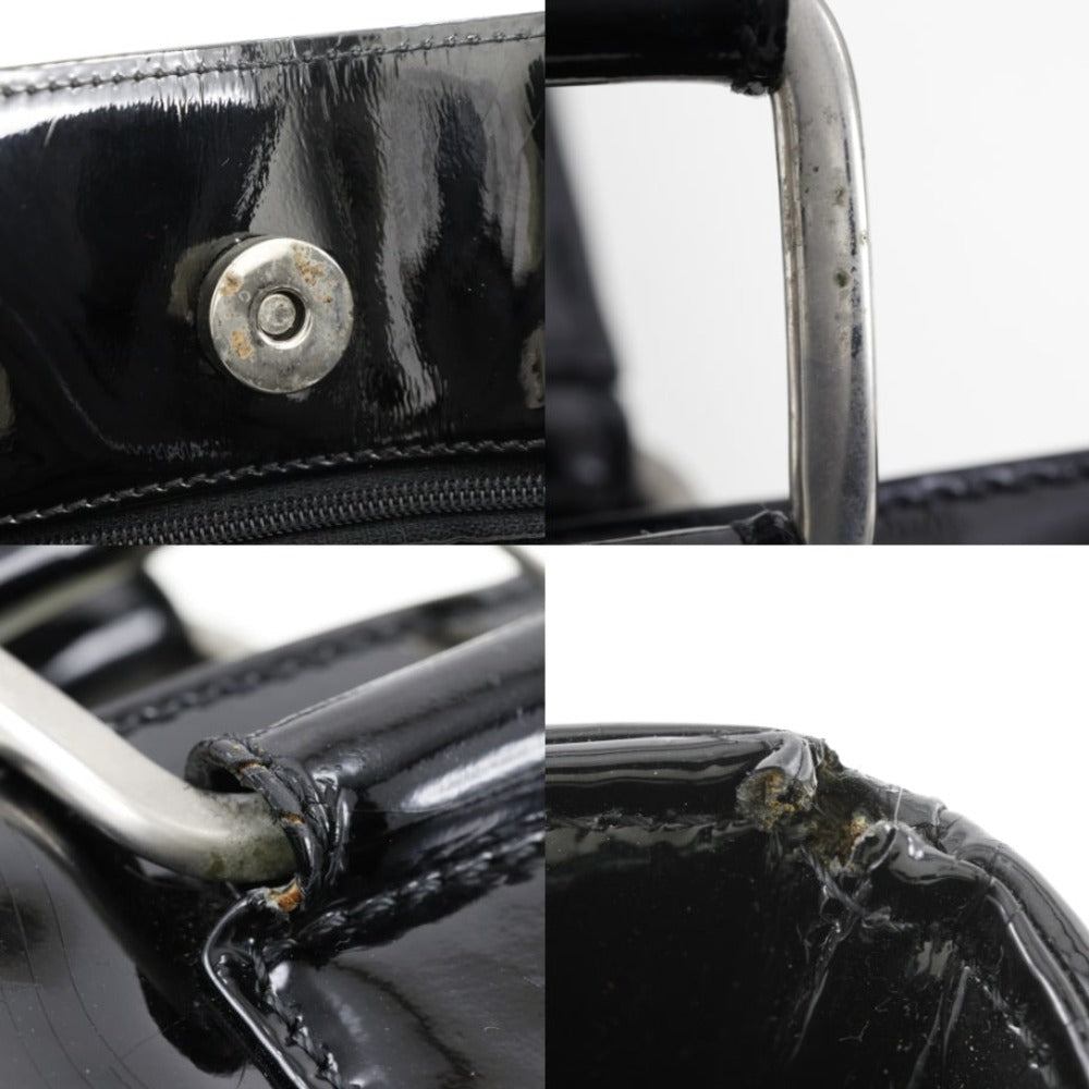 LOEWE Shoulder Bag enamel black Women Used Authentic