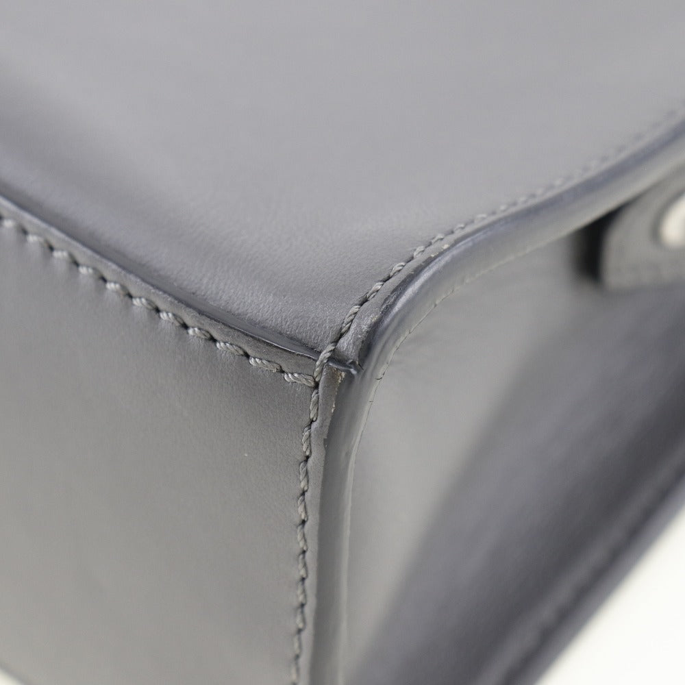 FENDI Handbag 7M0238O7B leather gray 2WAYShoulder mini messenger Women Used Authentic