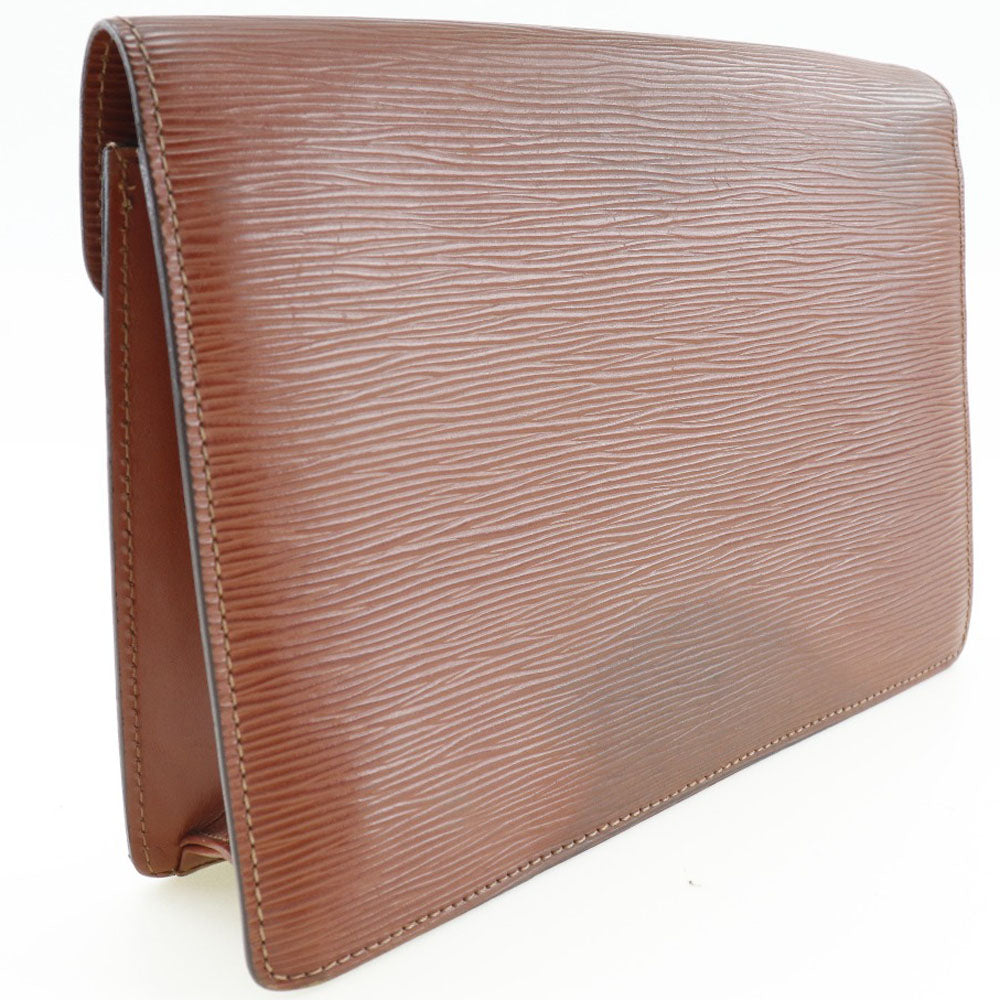 LOUIS VUITTON business bag Epi Leather Brown Serie Dragonne