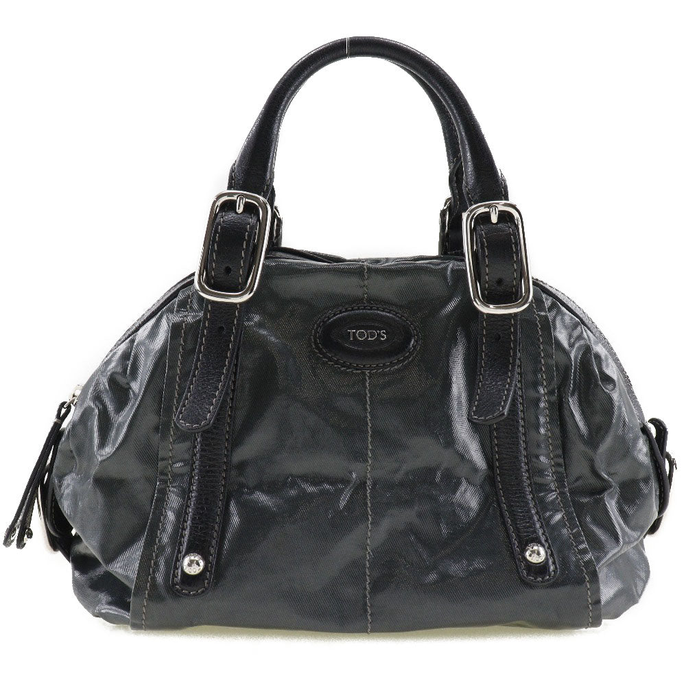 TOD�fS Handbag Nylon, Leather khaki G line Women Used Authentic