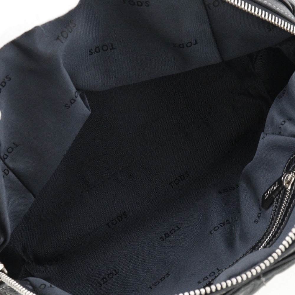 TOD�fS Handbag Nylon, Leather khaki G line Women Used Authentic