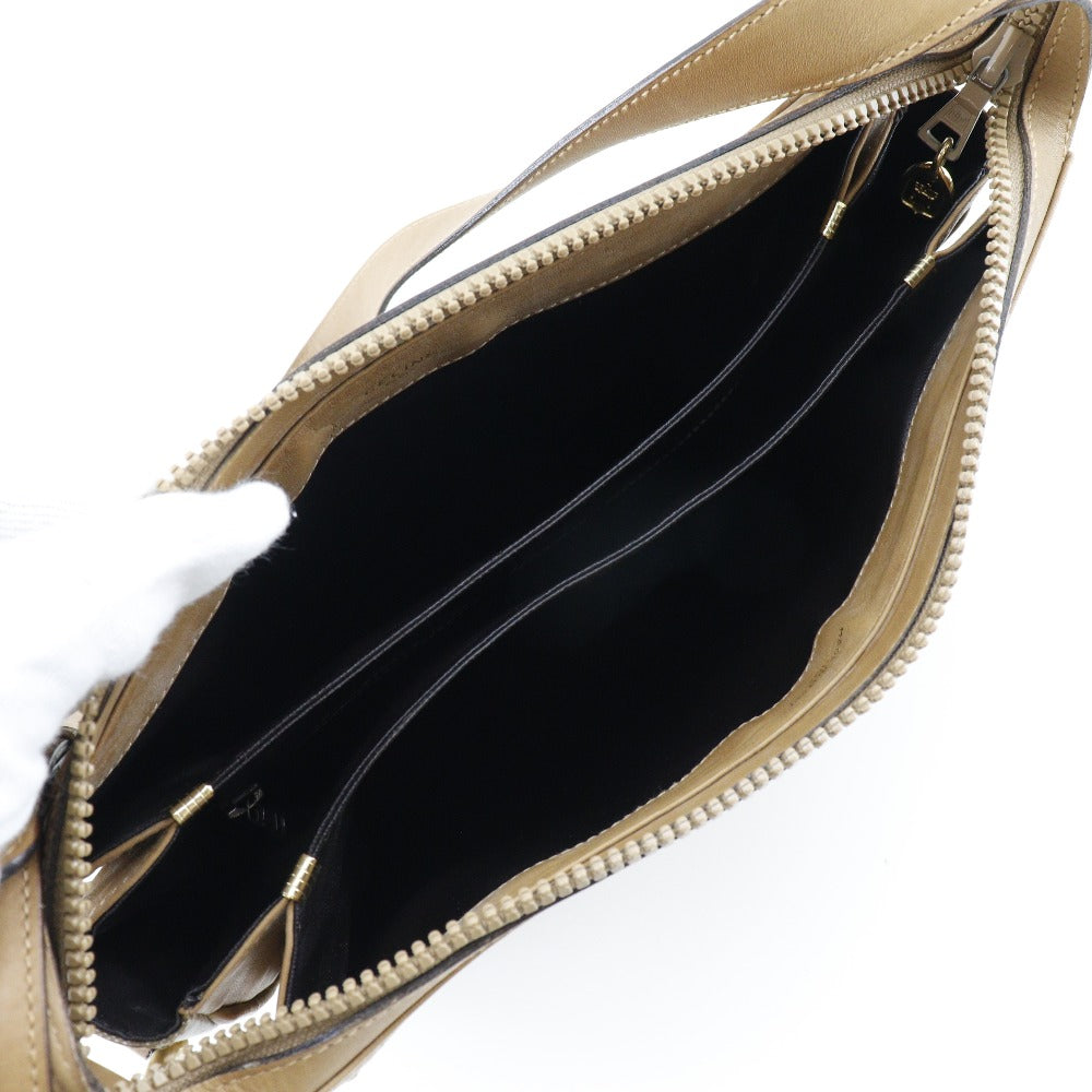 CELINE Shoulder Bag PVC beige Macadam Women Used Authentic