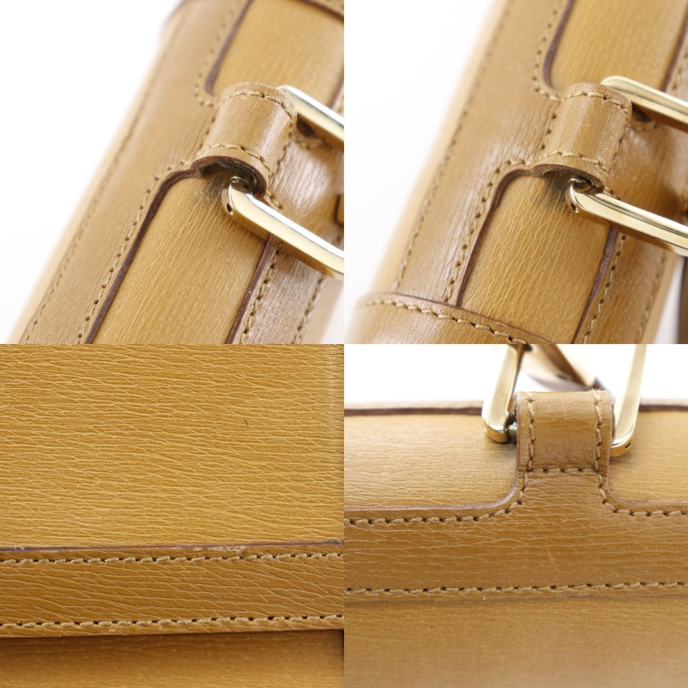 GUCCI Shoulder Bag 001.4140 Calfskin Brown G buckle