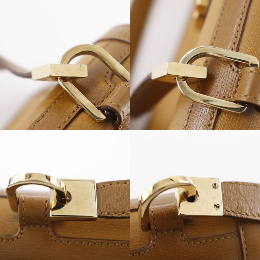 GUCCI Shoulder Bag 001.4140 Calfskin Brown G buckle