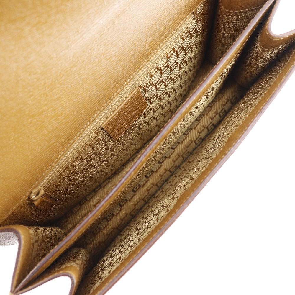 GUCCI Shoulder Bag 001.4140 Calfskin Brown G buckle