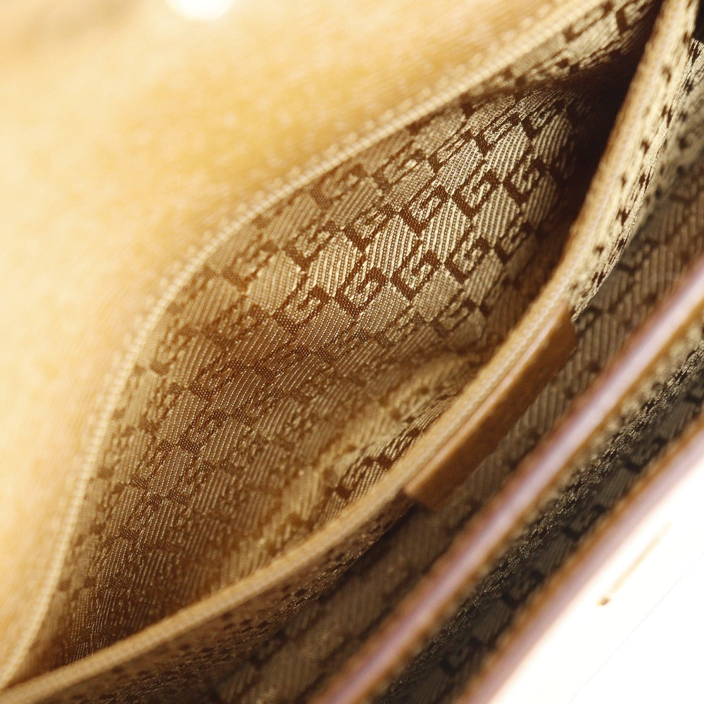 GUCCI Shoulder Bag 001.4140 Calfskin Brown G buckle