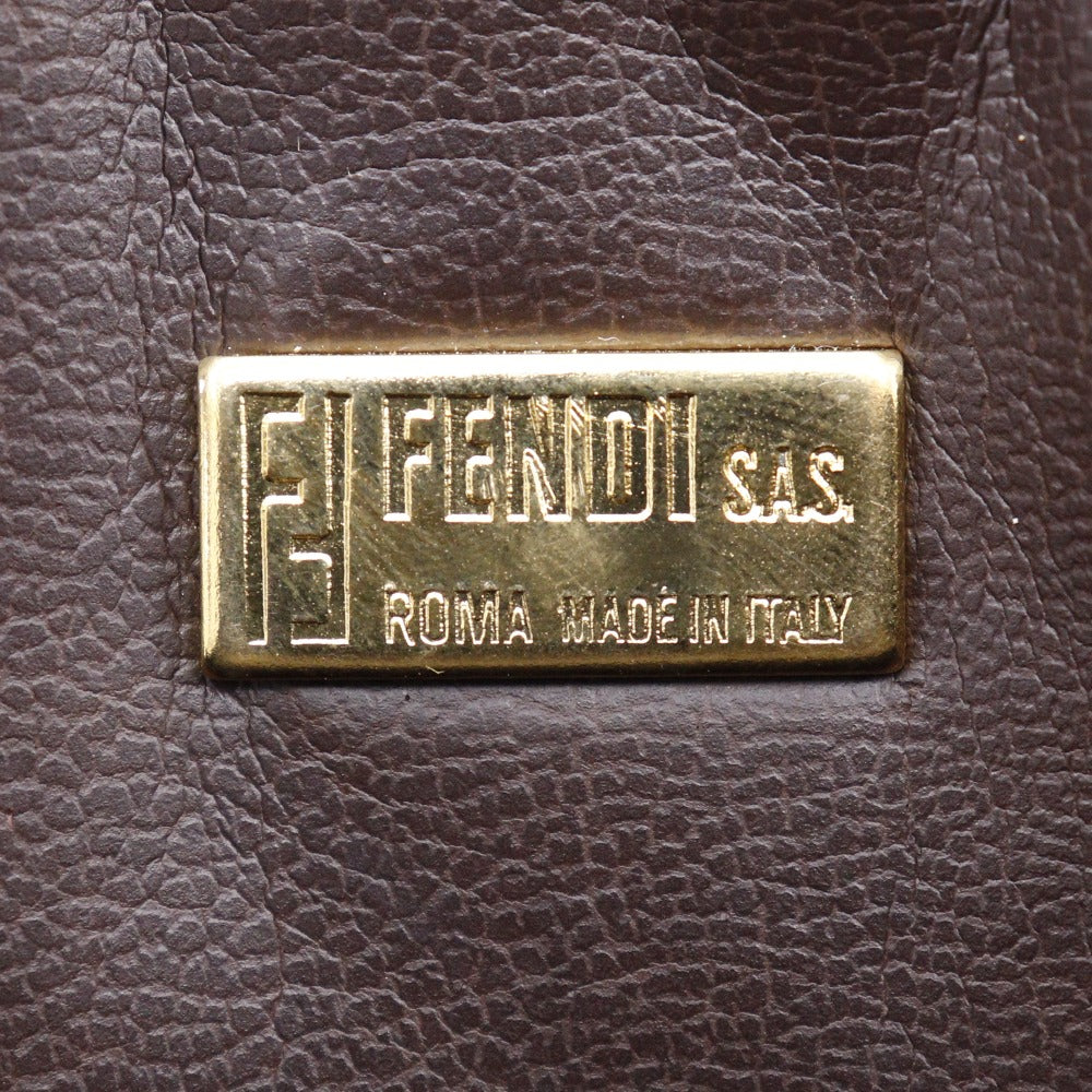FENDI Shoulder Bag Nylon canvas Brown Zucca
