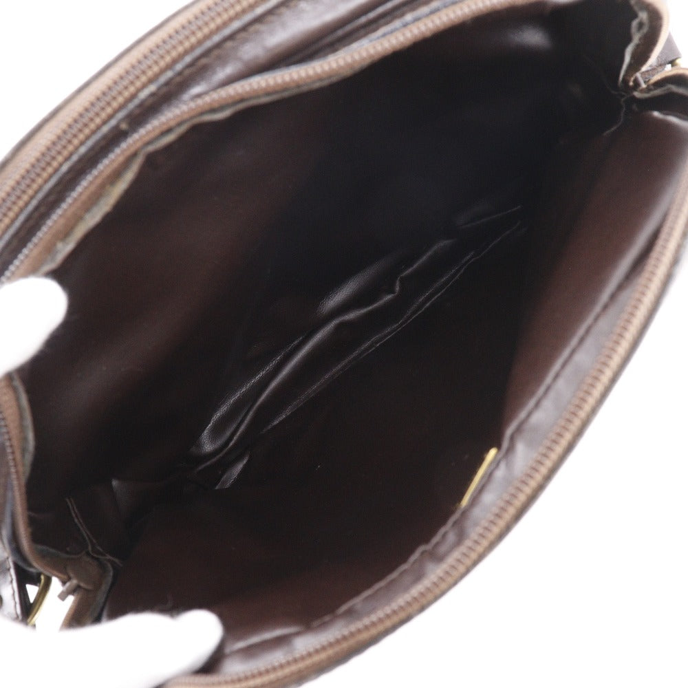 FENDI Shoulder Bag Nylon canvas Brown Zucca
