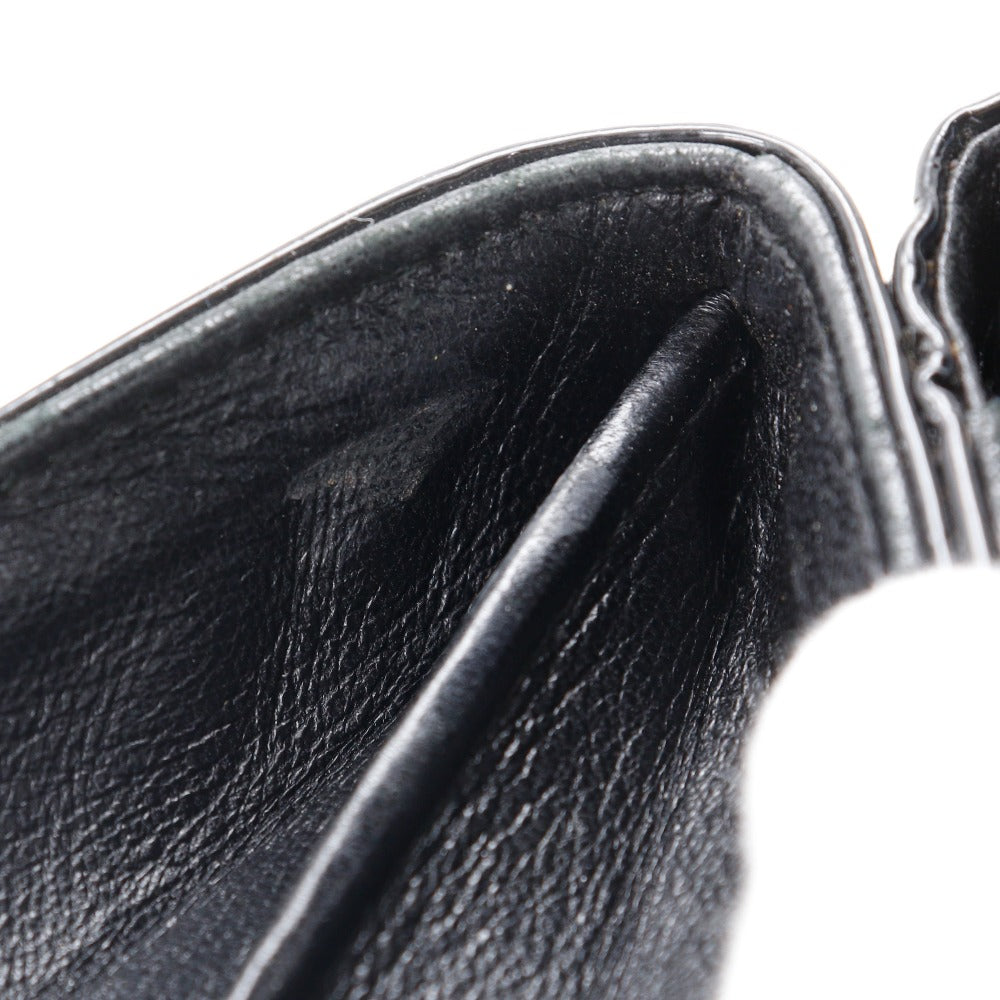 CHANEL Bifold Wallet A37152 Patent leather black W Hook Wallet Icon line