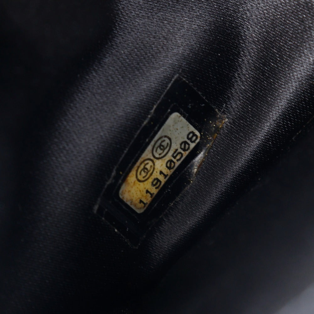 CHANEL Bifold Wallet A37152 Patent leather black W Hook Wallet Icon line