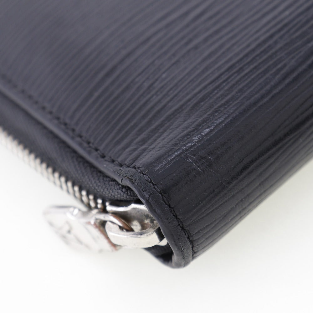 LOUIS VUITTON Long Wallet Purse M62643 Epi Leather black Zippy Organizer