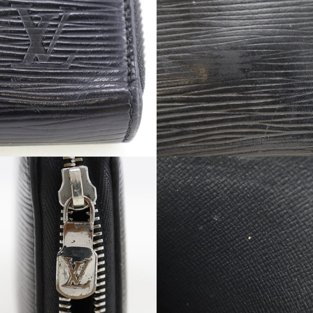 LOUIS VUITTON Long Wallet Purse M62643 Epi Leather black Zippy Organizer