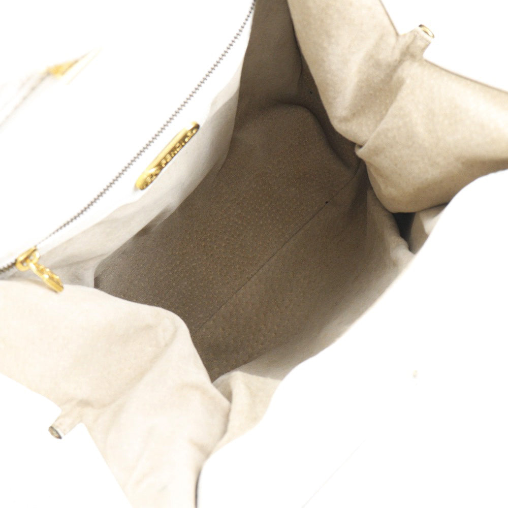 FENDI Handbag leather White Women Used Authentic