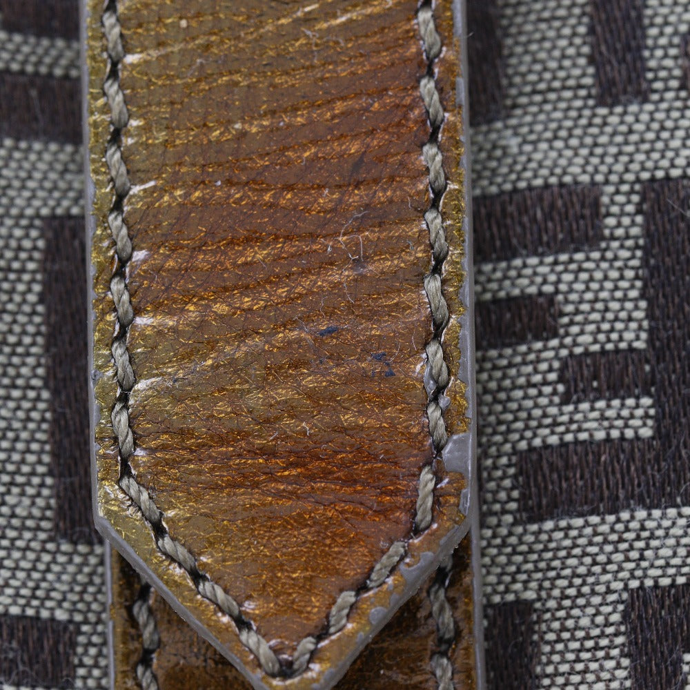 FENDI Shoulder Bag 8BL106-CNL Nylon canvas bronze Mini Boston Zucca