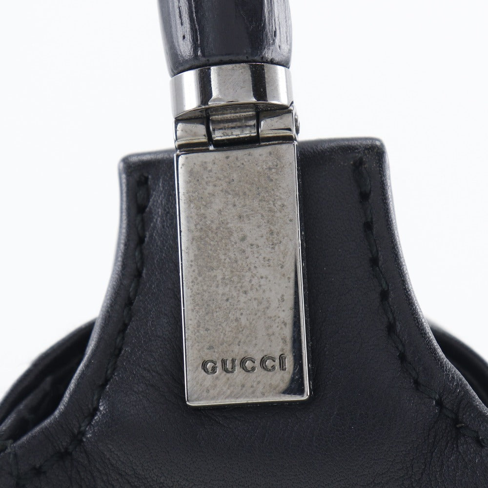GUCCI Shoulder Bag 001 3243 200047 Calfskin black Bamboo