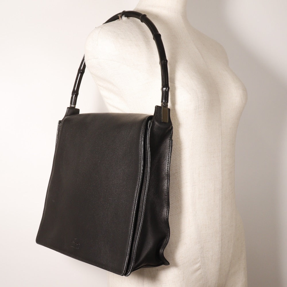 GUCCI Shoulder Bag 001 3243 200047 Calfskin black Bamboo