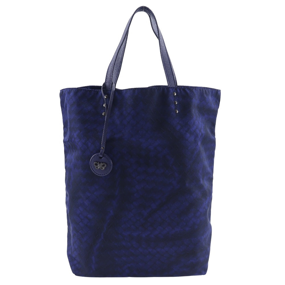 BOTTEGAVENETA Tote Bag Nylon Navy blue Intrusion unisex(Unisex) Used Authentic